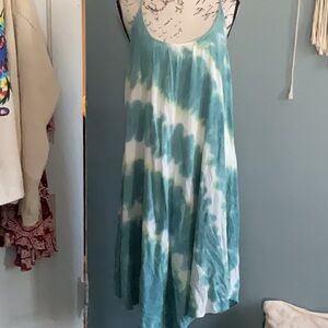 Blue and White Tie-Dye Dress Knox rose lg